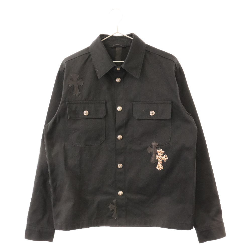 CHROME HEARTS Chrome Hearts WORKDOG Cross patch attaching Work dog Denim jacket black 