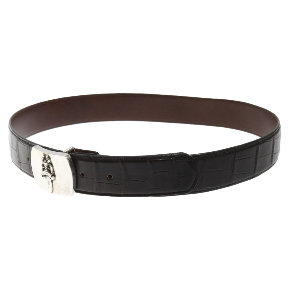 CHROME HEARTS Chrome Hearts 1.5 STRAP ALLIGATOR DAGGERdaga- buckle belt black 