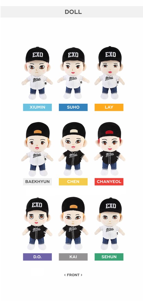 EXO DOLL SM OFFICIAL GOODS 25cm exo doll,DOLL HOODS member another selection 
