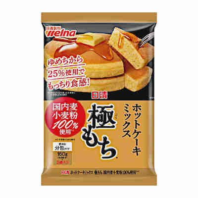 日清製粉ウェルナ 日清 ホットケーキミックス 極もち 国内麦小麦粉100％使用（480g）×12個 お菓子、ホットケーキミックス粉の商品画像