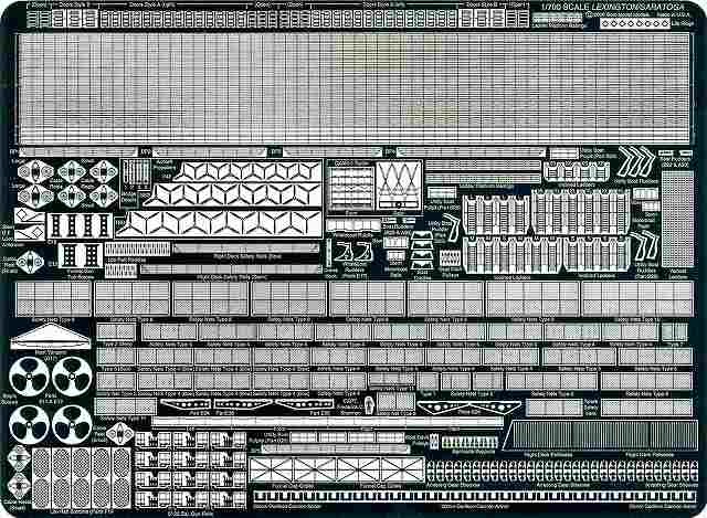 WWII アメリカ海軍 空母 レキシントン級用 （1/700スケール ゴールドメダルモデルズ エッチングパーツ PE39）