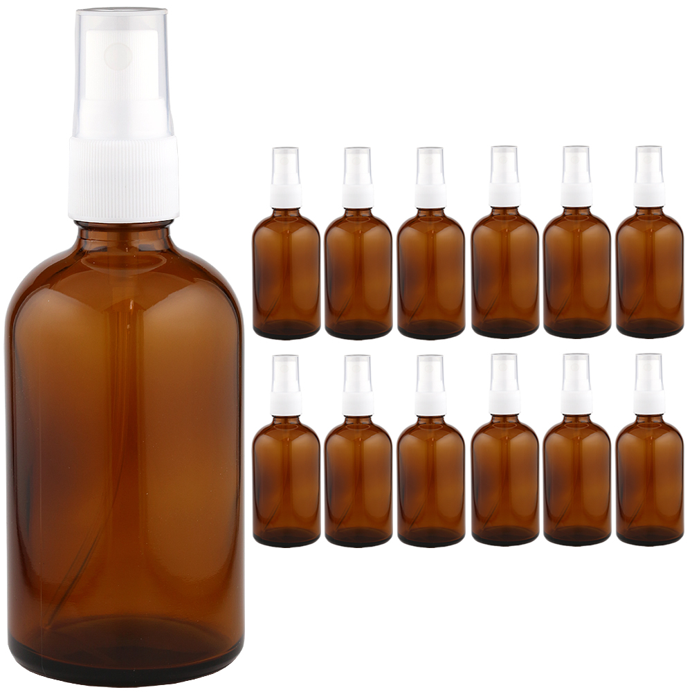 スプレーボトル 100ml 日本製 霧吹きスプレー容器 消毒液 耐性 殺菌用 除菌アルコール対応 携帯 ガラス製スプレーボトル 保存容器 詰め替え容器 100ミリリットルの商品画像