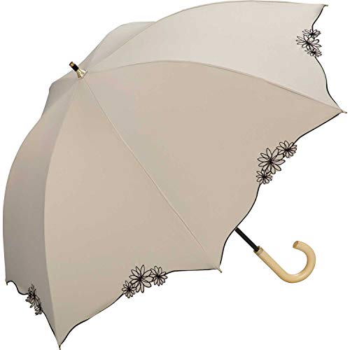 Wpc. 日傘 長傘 遮光バードケージリムフラワー 81-21139（ベージュ） レディース晴雨兼用傘の商品画像