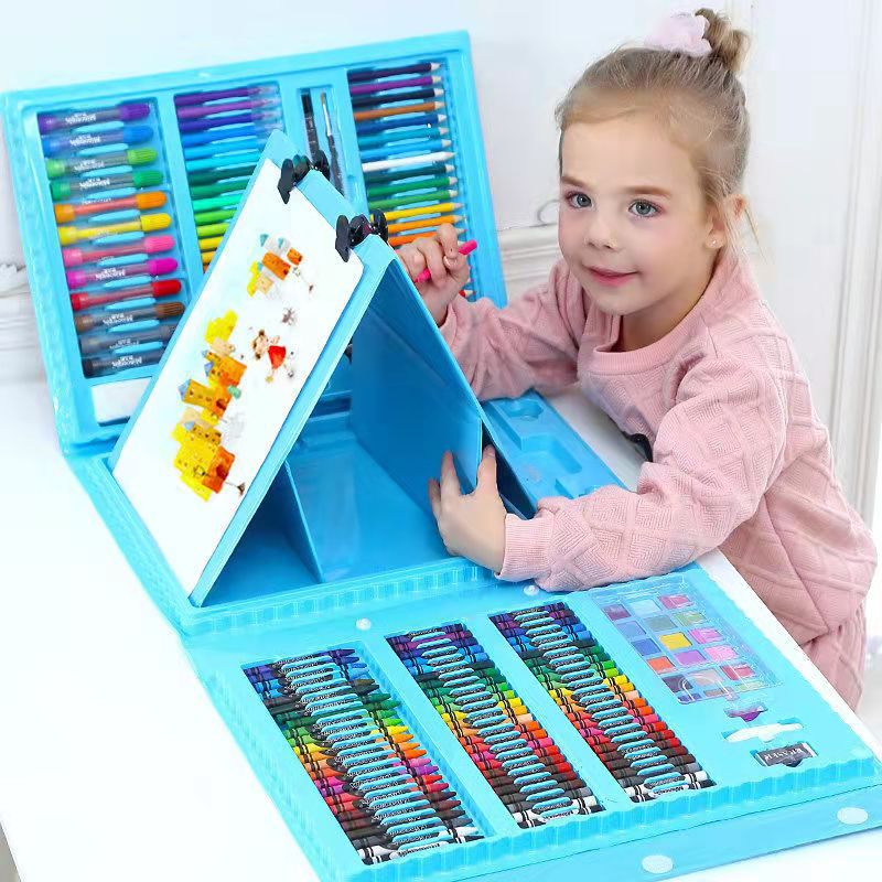 o... комплект цветные карандаши мелки ребенок девочка мужчина 2 лет 3 лет 4 лет 5 лет 6 лет ученик начальной школы день рождения подарок ....208 деталь 
