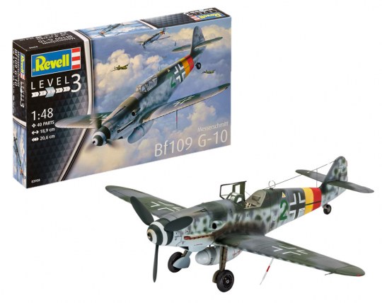 レベル ドイツ メッサーシュミット Bf 109G-10（1/48スケール 03958） ミリタリー模型の商品画像