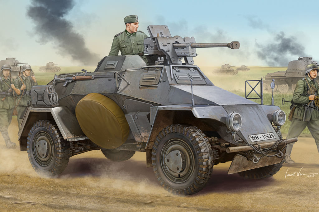 ホビーボス ドイツ Sd.Kfz.221 軽装甲車 初期型（1/35スケール ファイティングヴィークル 83813） ミリタリー模型の商品画像