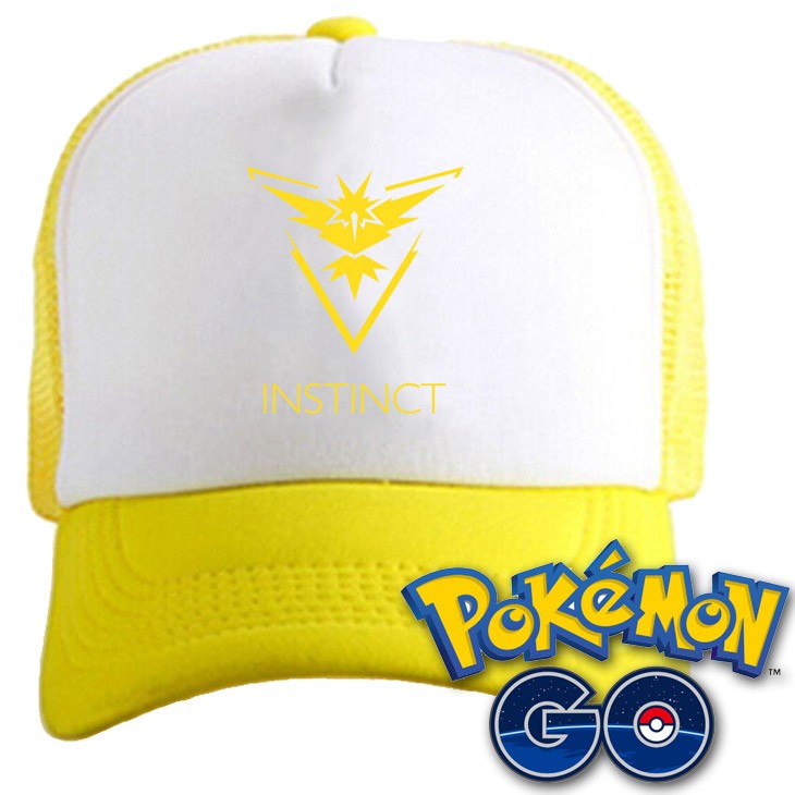 ポケモン GO チームカラー ロゴ キャップ 3カラー 赤 青 黄 / ポケモントレーナー サトシ 初代 ベストウィッシュ bw コスプレ 帽子 2カラー