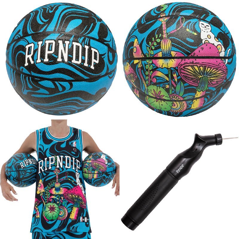 RIPNDIP lip n dip skateboard basketball PSYCHEDELIC BASKETBALL blue NO16