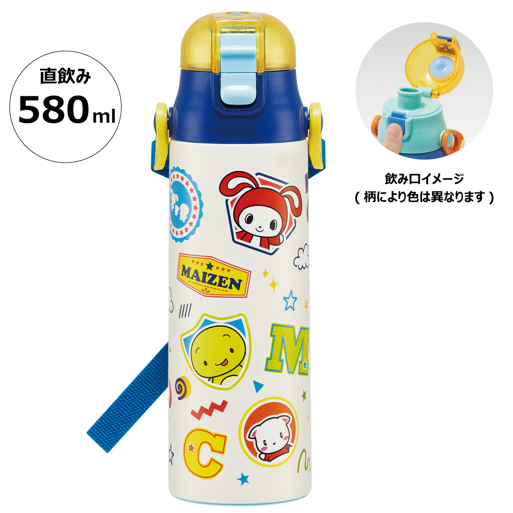 スケーター 超軽量・コンパクトロック付ワンプッシュダイレクトボトル まいぜんシスターズ23 0.58L SDC6N 子ども用水筒の商品画像