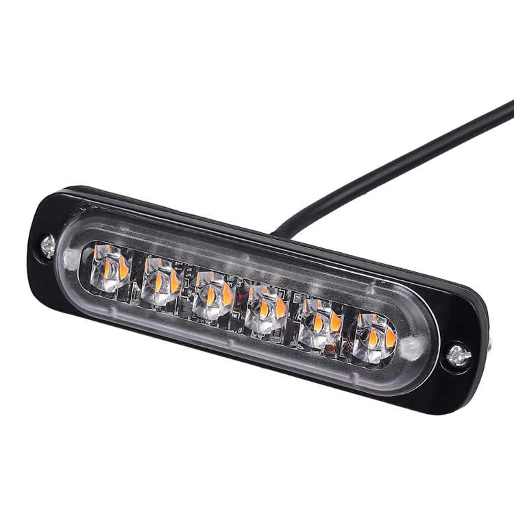 LED проблесковый свет 2 шт люминесценция 17 вид ( установка возможно ) 12V/24V водонепроницаемый боковой маркер (габарит) предупредительный сигнал желтый 6 полосный LED 18W работа машина большой машина вечер срочный остановка видимость авария предотвращение SM06LEDS2