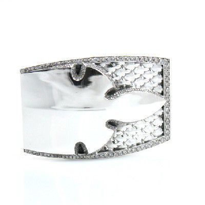  Chrome Hearts flair knee motif belt buckle pave diamond 