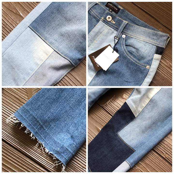 лоскутное шитье переключатель обтягивающие джинсы Vintage способ лоскутное шитье Denim 