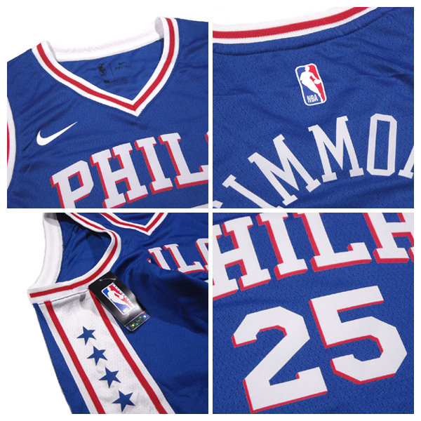 NIKE[BOYS size *. number 25*SIMMONS]NBA Philadelphia 76ers replica Uni Home [ blue / red / white ] new goods Nike boys men's lady's 