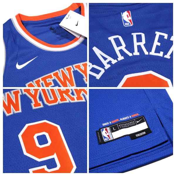 NIKE[BOYS size *. number 9*BARRETT]NBA NEW YORK KNICKS replica Uni Home [ blue / orange / white ] new goods Nike boys men's 