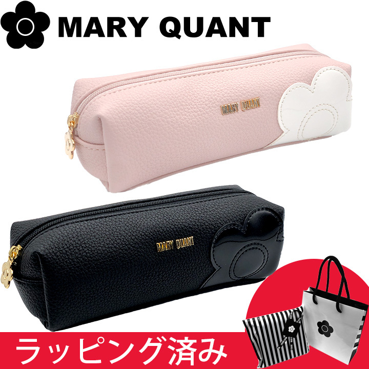  Mary Quant Mali kwa pouch pen case make-up pouch stationery writing brush box gift lady's shrink daisy patch 