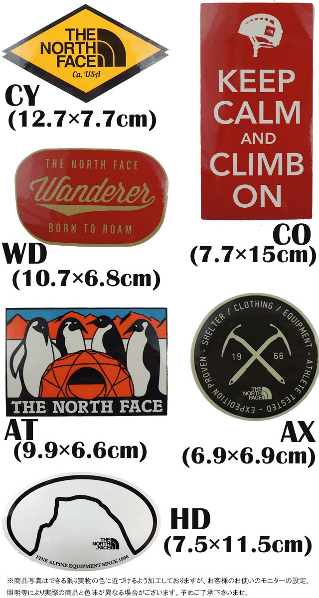  The * North Face The * North Face men's lady's sticker NN31710 print sticker seal camp miscellaneous goods penguin Ame car Logo 