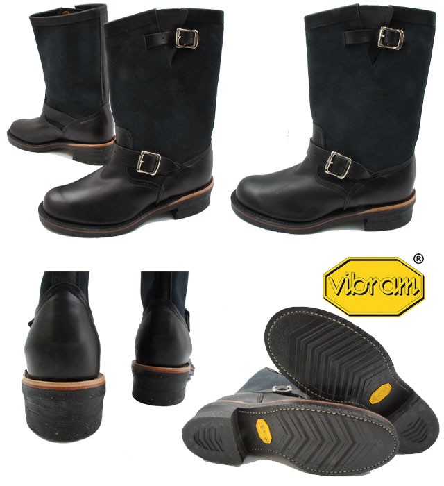 11インチ スチールトゥ エンジニア 1901S03 （ダークネイビースエード）