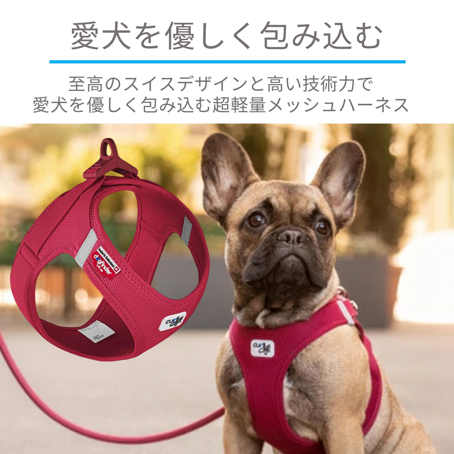 Curli car Lee Harness air mesh the best Class pM-XL medium sized dog correspondence harness walking assistance CLASP VEST AIR MESH HARNESS