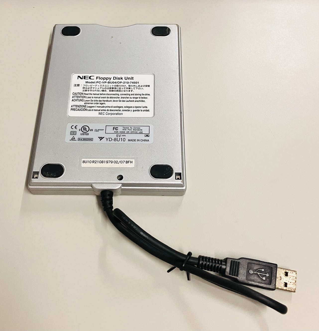 YXS282* used operation goods *NEC FDD unit USB floppy disk drive PC-VP-BU04 / OP-210-74501