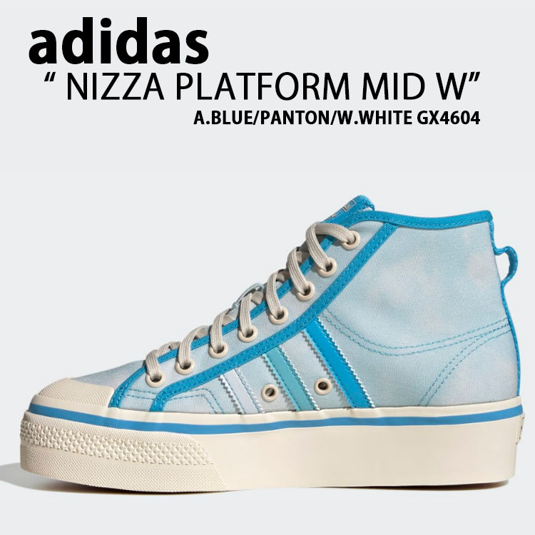 adidas NIZZA PLATFORM MID GX4604 （オールモストブルー/パントーン/ワンダーホワイト） adidas Originals NIZZA メンズスニーカーの商品画像