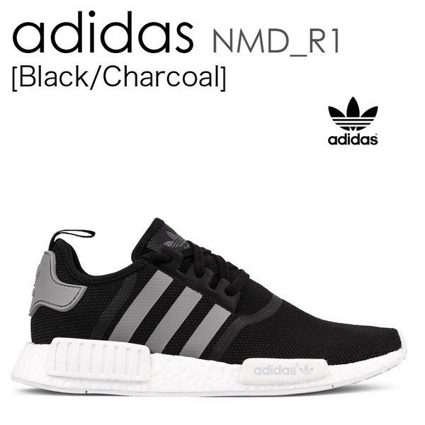 adidas NMD_R1 "BLACK CHARCOAL" S31504 （ブラック/グレー/ホワイト） adidas Originals NMD メンズスニーカーの商品画像