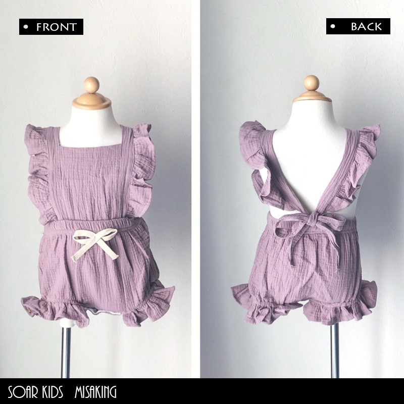  outlet бесплатная доставка new оборка фартук детский комбинезон baby Kids за границей ребенок одежда младенец baby 