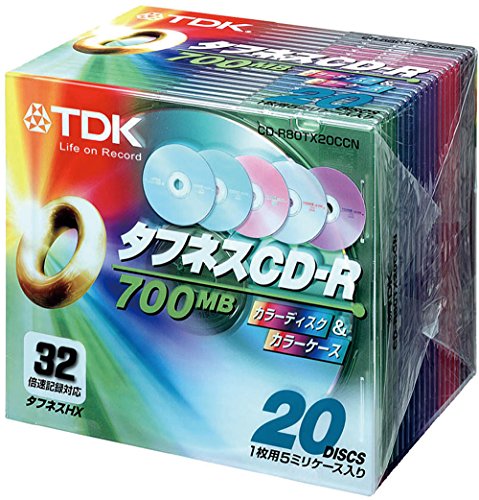 TDK データ用CD-R 32倍速 20枚 CD-R80TX20CCN 記録用CDメディア（CDーR