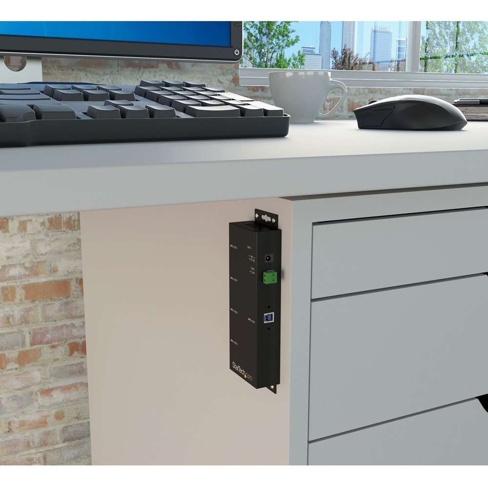 StarTech Star Tec USB ступица /USB 3.0/USB-A - 4x USB-A/ промышленность для metal блок /DIN* стена поверхность 