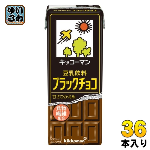 kiko- man соевое молоко напиток черный шоко 200ml бумага упаковка 36шт.@(18 шт. входит ×2 массовая закупка )isoflabon большой z