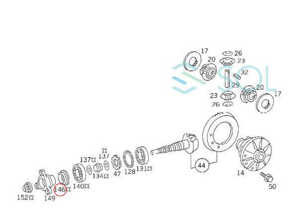  Benz X204 W166 rear diff mid seal diff seal GLK300 GLK350 ML350 0259970047 shipping deadline 18 hour 