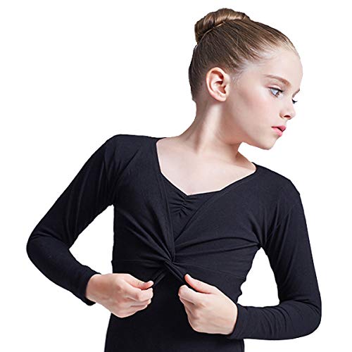 Manana ma8 ballet kashu cool warm-up heat insulation put on outer garment Kids Junior simple ( black, XL(140-160))