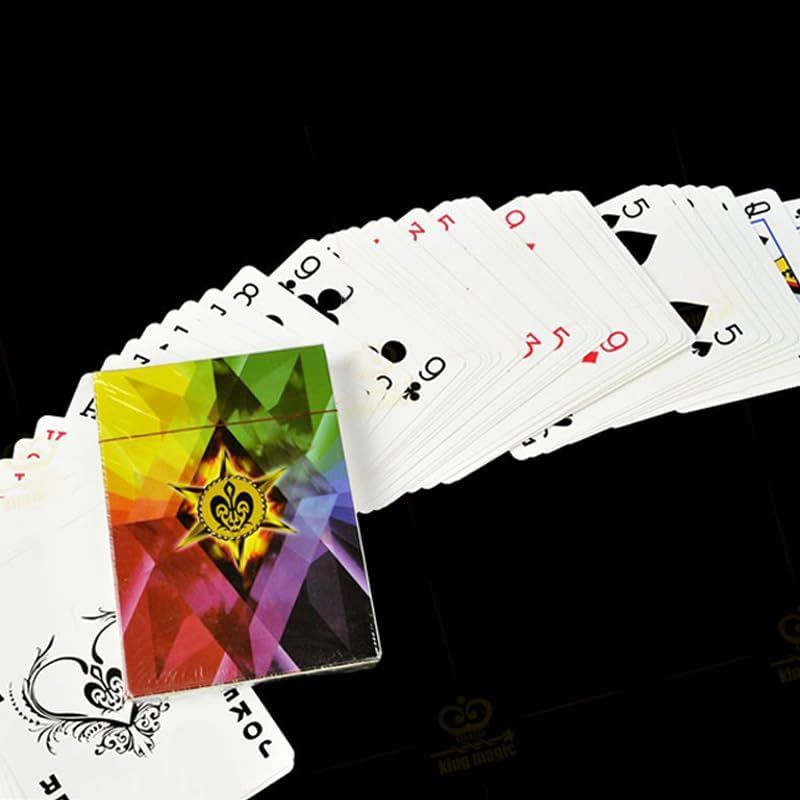  jugglery Magic Manipulation Cards/ ultrathin 4 color fan & million card *manyupi ration card close . Magic tool car 