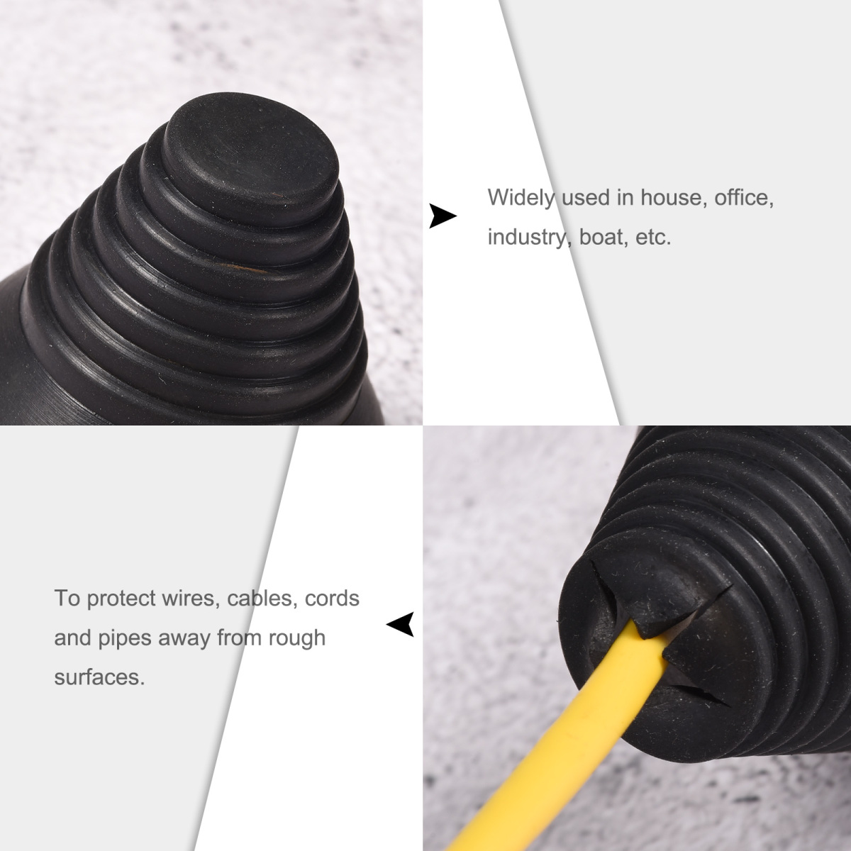 uxcell rubber bushing rubber bush cable gasket thickness board conical. wiring protection for installation diameter 30mm 4 piece entering 