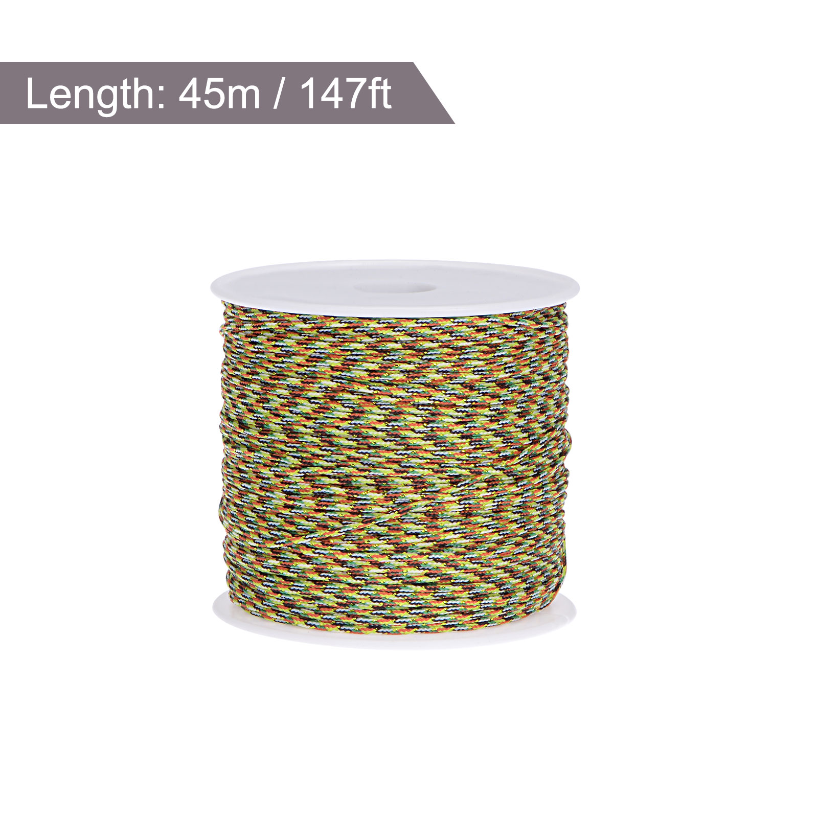 uxcell nylon code DIY satin -stroke ring craft wire. making plastic spool attaching 45m multi Gold tone 3 volume 