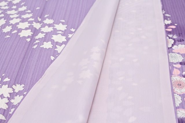 訪問着 袷 紫 桜色 絵羽文様 絵羽柄 辻が花 辻ヶ花 沙羅双樹 夏 訪問着 袷 紫 桜色 絵羽文様 絵羽柄 辻が花 辻ヶ花 沙羅双樹 夏