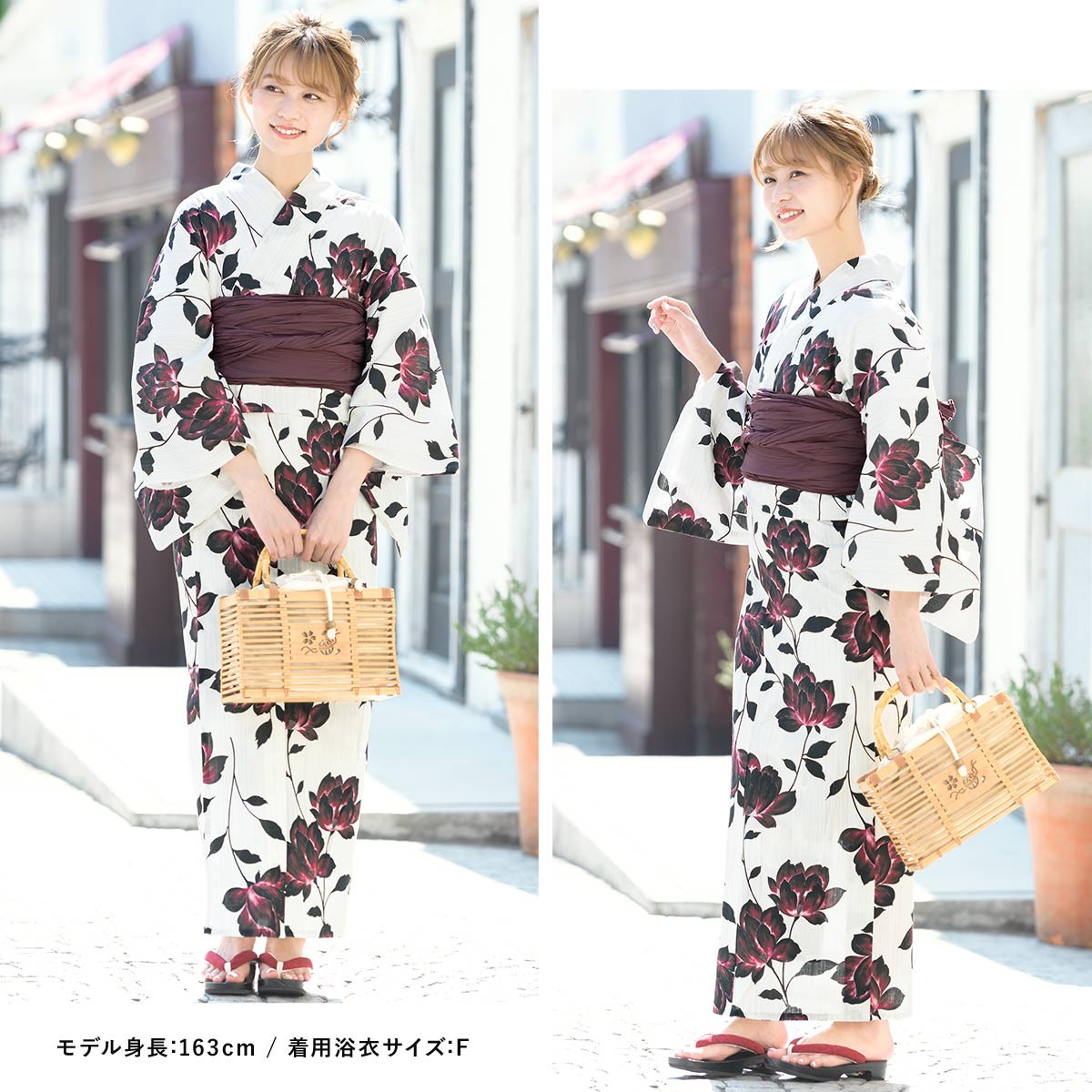 メーカー直売】 薄水色 朝雨に大和三色さくら 大人ゆかた 浴衣セット