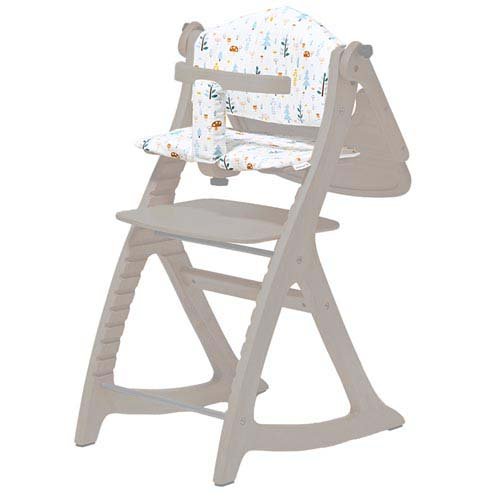 大和屋 すくすくチェア スリム-J チェアクッション WH（フォレストホワイト） ベビーラック、チェアの商品画像