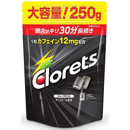 Clorets クロレッツ XP シャープミント スタンドパウチ 粒 250g×1個 ガムの商品画像