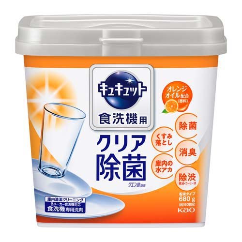 Kao 食洗機用キュキュット クエン酸効果 オレンジオイル配合 本体 680g ×1 キュキュット 食洗器用洗剤の商品画像