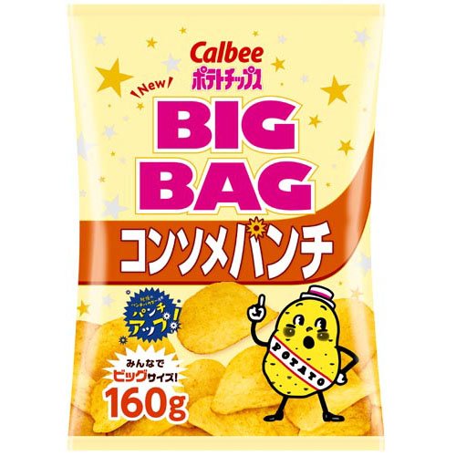 カルビー ポテトチップス コンソメパンチ ビッグバッグ 160g×1袋の商品画像