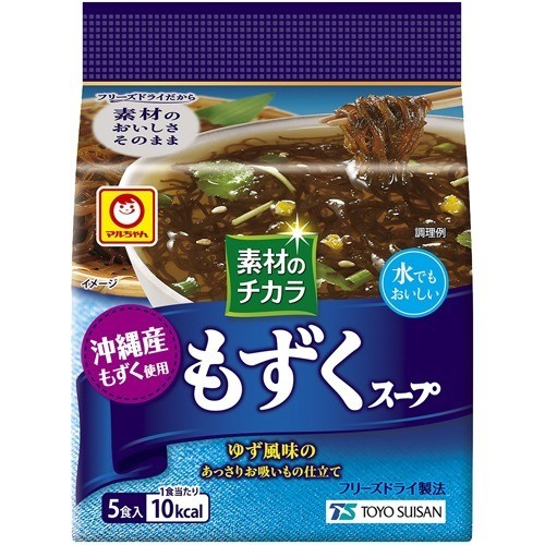 マルちゃん 素材のチカラ もずくスープ 18g（3.6g×5食入） 1セットの商品画像