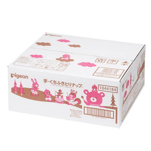 Pigeon ピジョン 手・くちふきとりナップ Pigeon Friends 1026652/1044184 （70枚入）×18パック （1260枚） 4902508010849^4902508276795 ベビー用おしりふきの商品画像