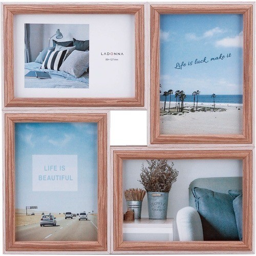 LADONNA アバンティフォトフレーム L判 4枚 DF85-40-IV （アイボリー）の商品画像