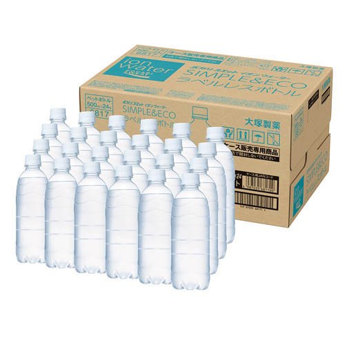 大塚製薬 ポカリスエット イオンウォーター ラベルレス 500ml × 24本の商品画像
