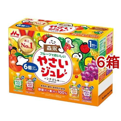 森永乳業 森永乳業 フルーツでおいしい やさいジュレ パウチ 70g 6個（4種入り）パック×6箱 ベビー飲料の商品画像