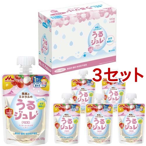 森永乳業 森永乳業 果実とミネラルのうるジュレ PINK パウチ 100g×18個 ベビー飲料の商品画像