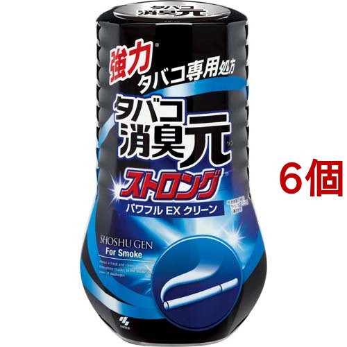 小林製薬 タバコ消臭元 ストロング パワフルEXクリーン 400mL×6個 消臭元 部屋用（芳香剤、消臭剤）の商品画像