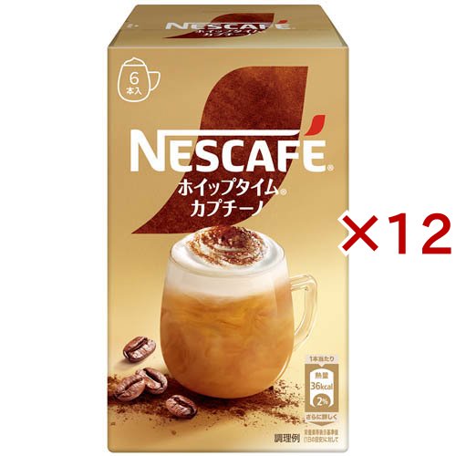 Nestle ネスカフェ ホイップタイム カプチーノ スティック 6本×12 ネスカフェ インスタントコーヒーの商品画像