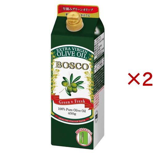 BOSCO BOSCO エキストラバージン オリーブオイル 紙パック 450g×2 オリーブオイルの商品画像