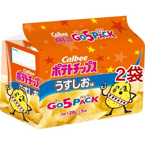 カルビー カルビー ポテトチップス うすしお味 ゴーパック 140g（28g×5袋入）×2袋 スナック菓子の商品画像